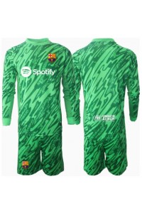 Barcelona Keeper Babyklær Borte Fotballdrakt til barn 2024-25 Lange ermer (+ Korte bukser)